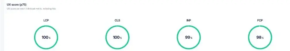 RUMvision: UX-score per metric voor Bestrating.nl