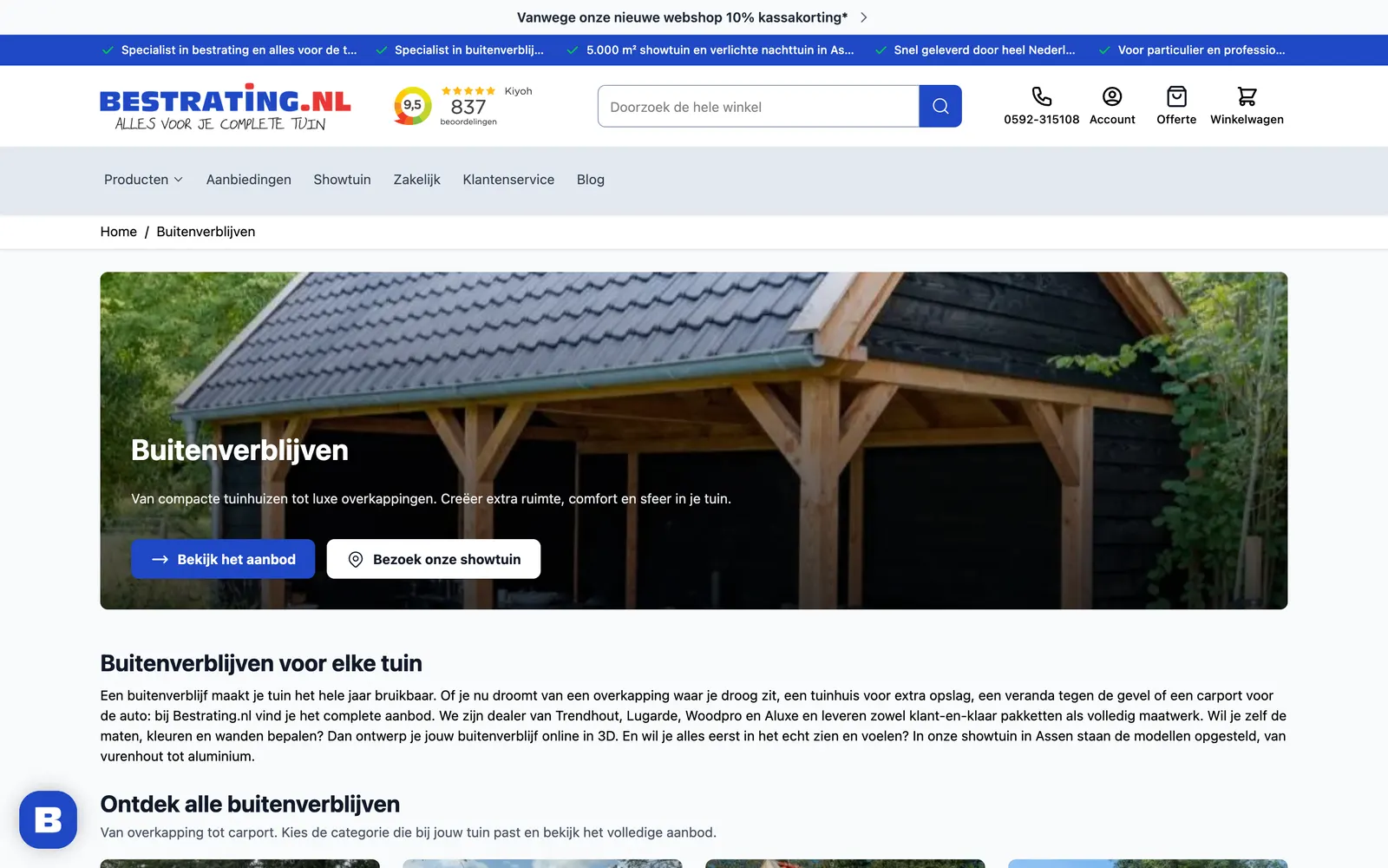 Bestrating.nl: Buitenverblijven-pagina